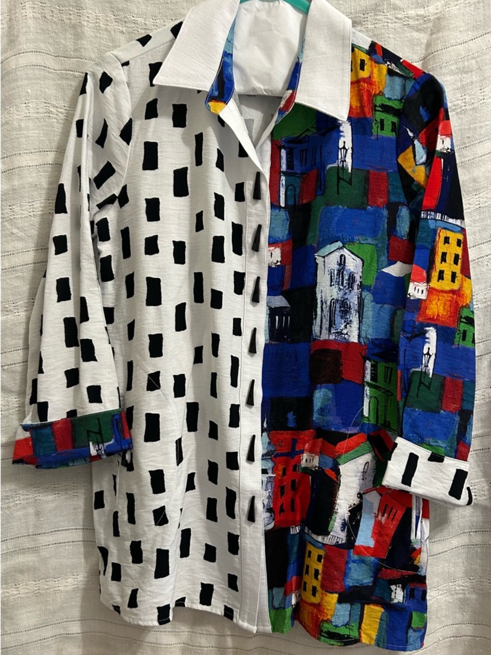 Ali Miles Multi-Color Floral Button-Up Blouse